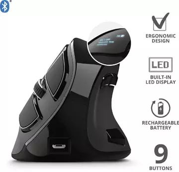 Een Trust oplaadbare draadloze ergonomische muis Voxx, zwart koop je bij ShopXPress