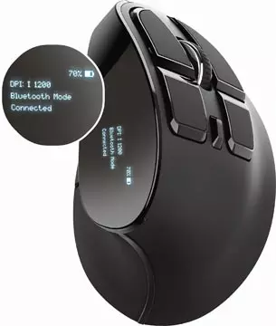 Een Trust oplaadbare draadloze ergonomische muis Voxx, zwart koop je bij ShopXPress