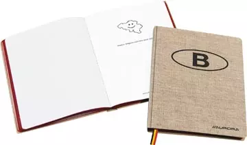 Een Aurora Notebook, linnen, ft A5+, 92 bladzijden, geruit 5 mm, grijs koop je bij ShopXPress