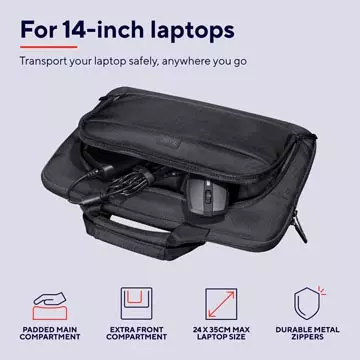 Een Trust Sydney laptoptas Eco, voor 14 inch laptop koop je bij ShopXPress
