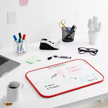 Een Bic Velleda whiteboard, ft 44 x 55 cm, droog uitwisbaar, dubbelzijdig en onbedrukt aan beide kanten koop je bij ShopXPress