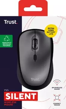 Een Trust YVI+ draadloze muis Eco, zwart koop je bij ShopXPress