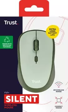 Een Trust YVI+ draadloze muis Eco, groen koop je bij ShopXPress