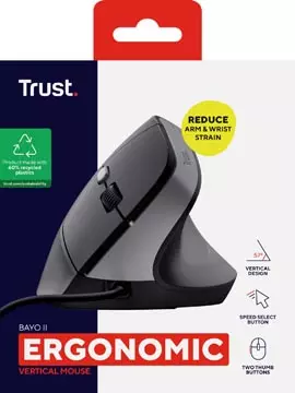 Een Trust Bayo II ergonomische muis, voor rechtshandigen koop je bij ShopXPress