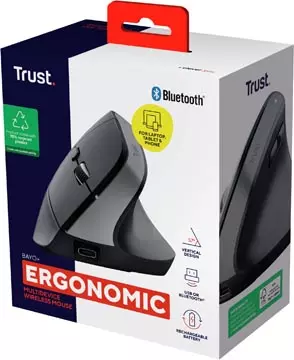 Een Trust Bayo+ draadloze ergonomische muis, voor rechtshandigen koop je bij ShopXPress