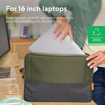 Een Trust laptop sleeve voor 16 inch laptops, groen koop je bij ShopXPress