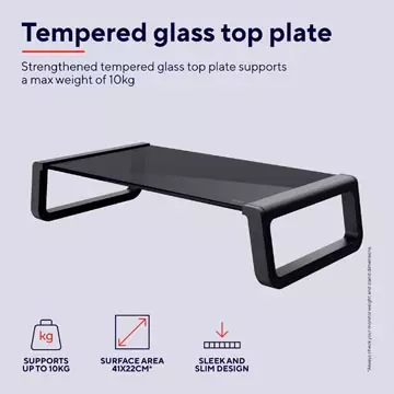 Een Trust Monta monitorstandaard, gehard glas, zwart koop je bij ShopXPress