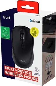 Een Trust YVI+ draadloze muis, multi-device, zwart koop je bij Supplierz BV