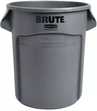 Een Rubbermaid afvalcontainer Brute, zonder deksel, 76 liter, grijs koop je bij ShopXPress