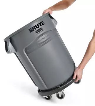 Een Rubbermaid afvalcontainer Brute, zonder deksel, 76 liter, grijs koop je bij ShopXPress