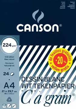 Een Canson tekenblok C à grain® ft A4, papier van 224 g/m² koop je bij ShopXPress