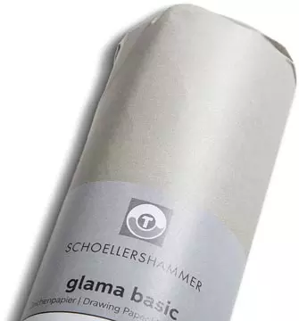 Een Schoellershammer Glama Basic schetspapier, 60 g/m², rol van 0,33 x 50 m koop je bij ShopXPress