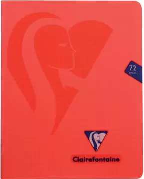 Een Clairefontaine schrift mimesys voor ft A5, 72 bladzijden, kaft in PP, geruit 5 mm, geassorteerde kleuren koop je bij ShopXPress