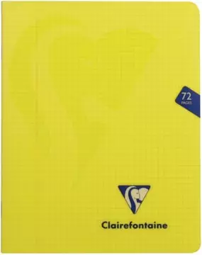 Een Clairefontaine schrift mimesys voor ft A5, 72 bladzijden, kaft in PP, geruit 5 mm, geassorteerde kleuren koop je bij ShopXPress