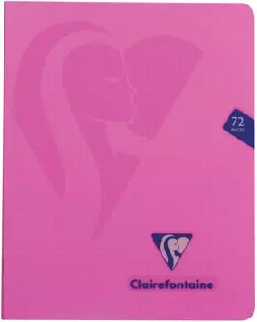 Een Clairefontaine schrift mimesys voor ft A5, 72 bladzijden, kaft in PP, geruit 5 mm, geassorteerde kleuren koop je bij ShopXPress