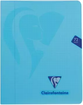 Een Clairefontaine schrift mimesys voor ft A5, 72 bladzijden, kaft in PP, geruit 5 mm, geassorteerde kleuren koop je bij ShopXPress