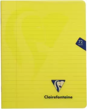 Een Clairefontaine schrift mimesys voor ft A5, 72 bladzijden, kaft in PP, gelijnd, geassorteerde kleuren koop je bij ShopXPress