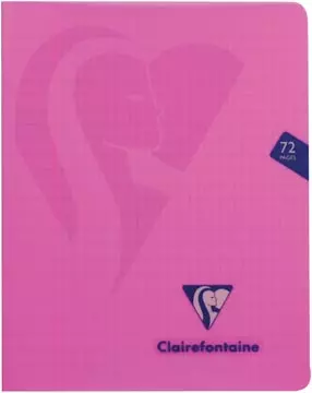 Een Clairefontaine schrift mimesys voor ft A5, 72 bladzijden, kaft in PP, geruit 4 x 8, geassorteerde kleuren koop je bij ShopXPress