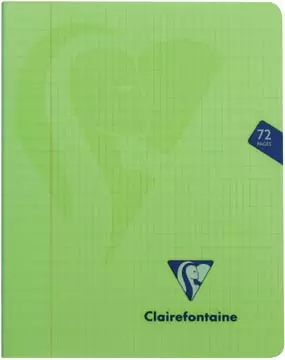 Een Clairefontaine schrift mimesys voor ft A5, 72 bladzijden, kaft in PP, geruit 4 x 8, geassorteerde kleuren koop je bij ShopXPress