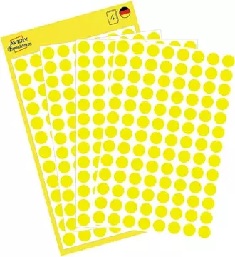 Een Avery Ronde etiketten diameter 8 mm, geel, 416 stuks koop je bij ShopXPress