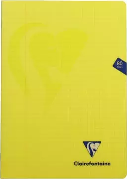 Een Clairefontaine schrift mimesys voor ft A4, 80 bladzijden, kaft in PP, geruit 4 x 8, geassorteerde kleuren koop je bij ShopXPress