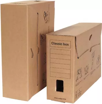 Een Loeff's Classic box archiefdoos, ft 370 x 260 x 115 mm, bruin, PK50 koop je bij ShopXPress