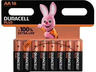 Duracell AA-alkalinebatterijen Plus 100% producten bestel je eenvoudig online bij Supplierz BV