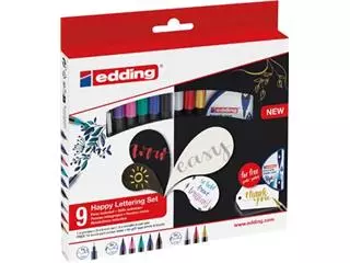 edding brushpen Happy Lettering Set producten bestel je eenvoudig online bij Supplierz BV