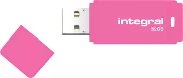 Een Integral Neon USB 2.0 stick, 32 GB, roze koop je bij Supplierz BV