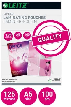 Een Leitz Eva lamineerhoes ft A5, 250 micron (2 x 125 micron), pak van 100 stuks koop je bij ShopXPress