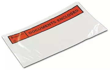 Een Paklijstenvelop Dokulops A5, ft 225 x 160 mm, doos van 1000 stuks, tekst: documents enclosed koop je bij ShopXPress