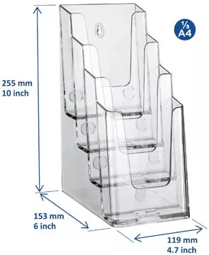 Een Europel folderhouder, 4 x ft 1/3 A4 koop je bij ShopXPress