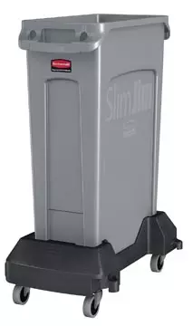 Een Rubbermaid afvalcontainer Slim Jim, 87 liter, grijs koop je bij ShopXPress