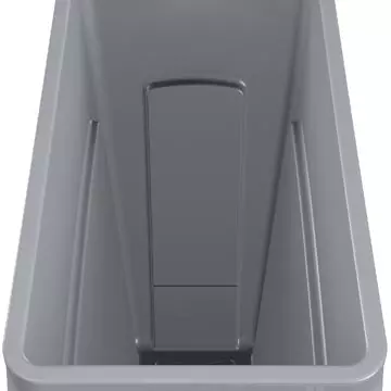 Een Rubbermaid afvalcontainer Slim Jim, 87 liter, grijs koop je bij ShopXPress