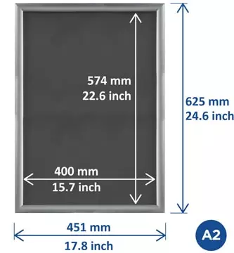 Een Europel clicklijst, lijst 25mm A2, zilverkleurig posterframe koop je bij ShopXPress