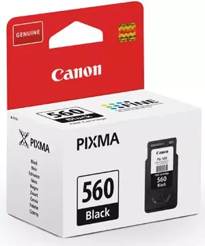 Een Canon inktcartridge PG-560, 180 pagina's, OEM 3713C001, zwart koop je bij ShopXPress
