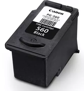 Een Canon inktcartridge PG-560, 180 pagina's, OEM 3713C001, zwart koop je bij ShopXPress