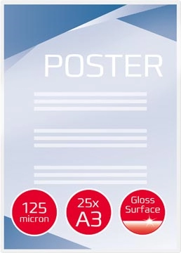 Een GBC Document lamineerhoes ft A3, 250 micron (2 x 125 micron), pak van 25 stuks koop je bij ShopXPress