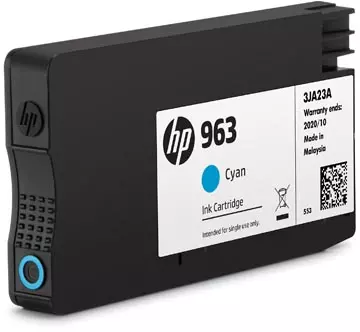 Een HP inktcartridge 963, 700 pagina's, OEM 3JA23AE, cyaan koop je bij ShopXPress