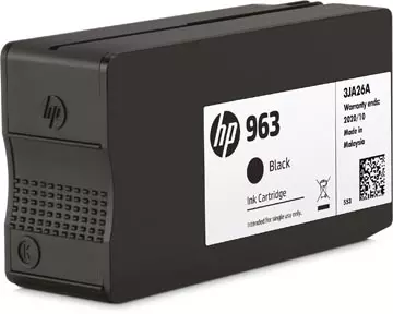 Een HP inktcartridge 963, 1.000 pagina's, OEM 3JA26AE, zwart koop je bij ShopXPress