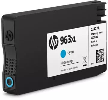 Een HP inktcartridge 963XL, 1.600 pagina's, OEM 3JA27AE, cyaan koop je bij ShopXPress