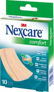 Een 3M pleister Nexcare Comfort 360° ft 10 x 6 cm, te verknippen, pak van 10 stuks koop je bij ShopXPress