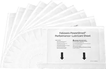 Een Fellowes Powershred Performance+ olievellen, pak van 10 vel koop je bij ShopXPress