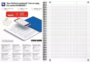 Een Oxford Office Essentials spiraalschrift, 180 bladzijden, ft 17,6 × 25 cm (B5), 90 vel, geruit 5 mm, geass koop je bij ShopXPress