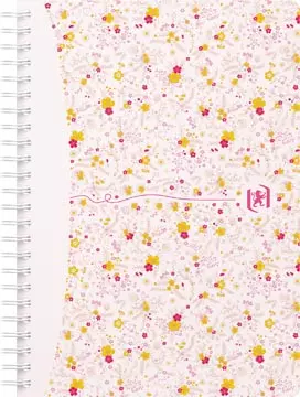 Een Oxford Floral hardcover spiraalschrift, ft A5, 60 vel, geruit 5 mm, 4 geassorteerde designs koop je bij ShopXPress