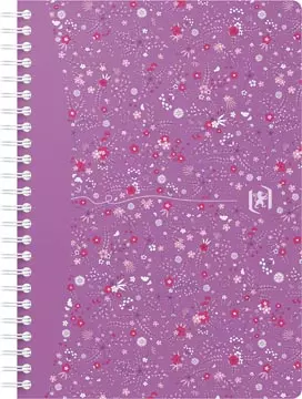 Een Oxford Floral hardcover spiraalschrift, ft A5, 60 vel, geruit 5 mm, 4 geassorteerde designs koop je bij ShopXPress