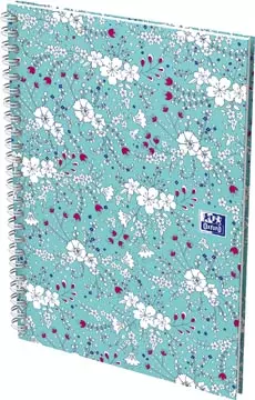 Een Oxford Floral hardcover spiraalschrift, ft B5, 60 vel, geruit 5 mm, 3 geassorteerde designs koop je bij ShopXPress