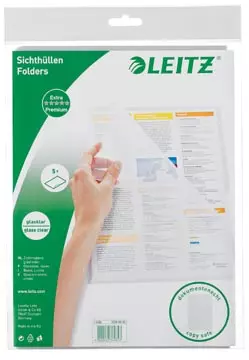 Een Leitz L-map ft A4, uit harde PVC, pak van 100 stuks koop je bij ShopXPress