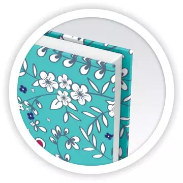 Een Oxford Floral hardcover spiraalschrift, ft B5, 60 vel, gelijnd, turkoois koop je bij ShopXPress