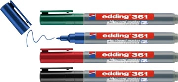 Een Edding whiteboard marker E-361, geassorteerde kleuren, blister van 4 stuks koop je bij Supplierz BV